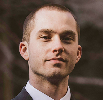 Portret van Johan van Niekerk, handelsontleder en kundige oor die kriptomark